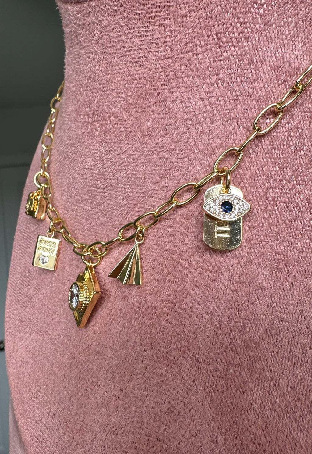 Jet Setter - Travel Themed Charm Necklace  - 1
