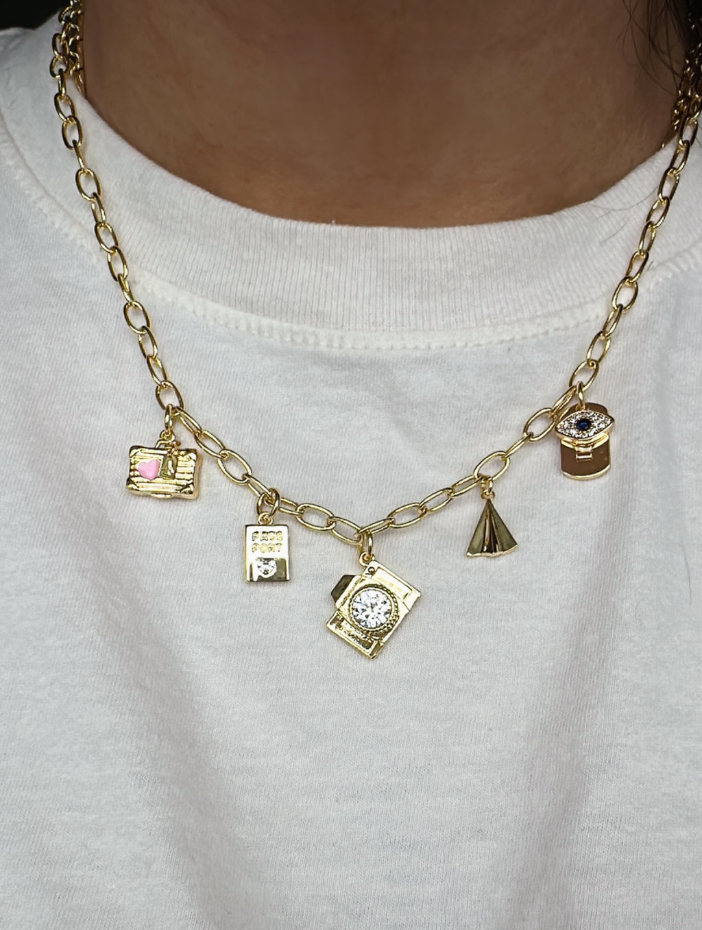 Jet Setter - Travel Themed Charm Necklace  - 2