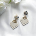 Aurora Neutral Marble Post Dangle Earring - 1
