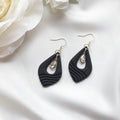 Luna Black Gem Accent Drop Earring - 1