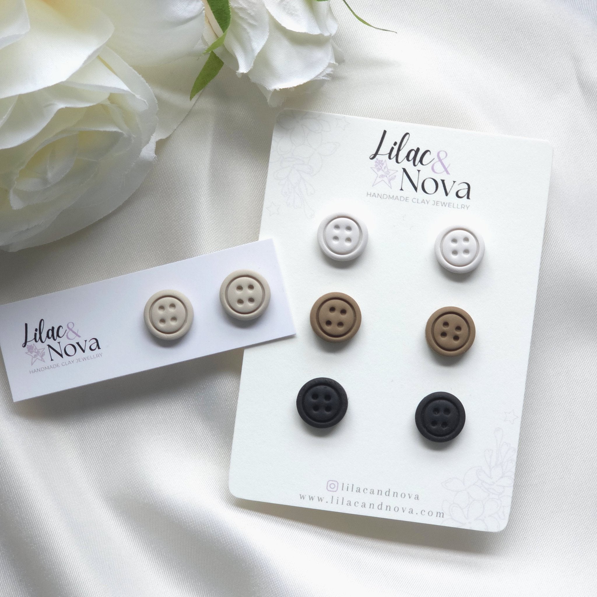 Button Studs Neutral Matte - 1