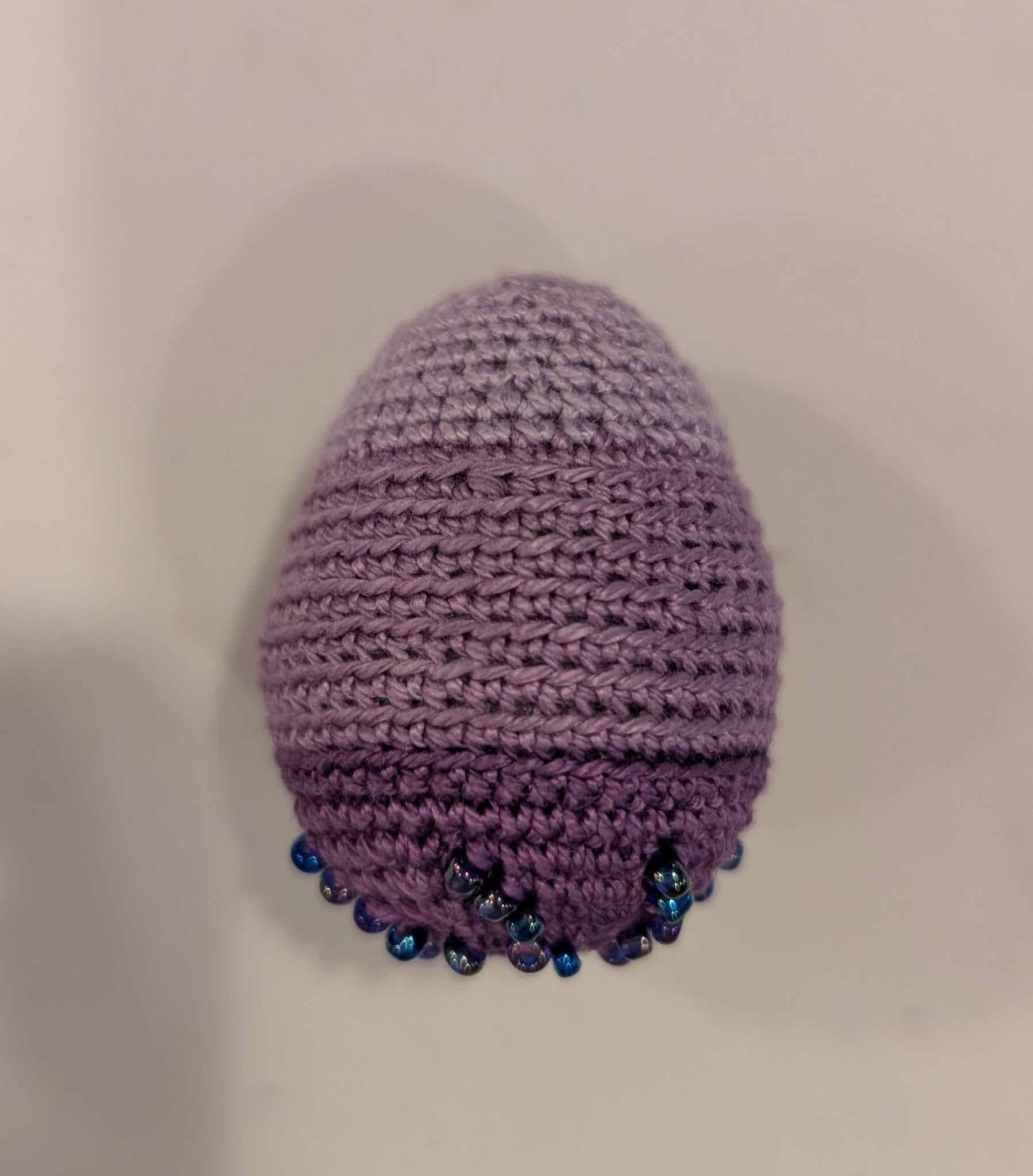 Crocheted Easter egg with beads