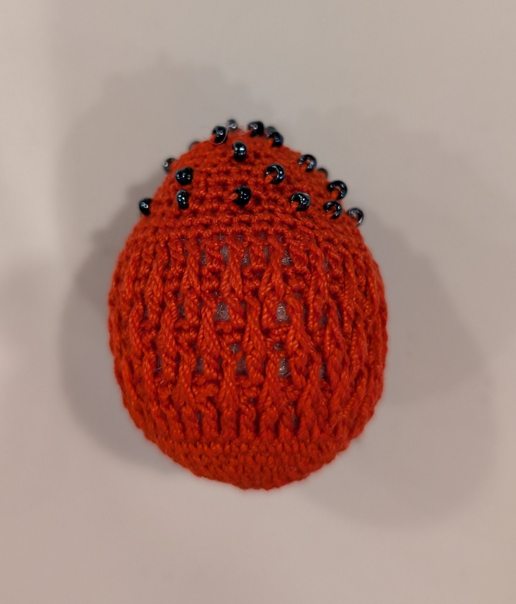 Crocheted Easter egg with beads