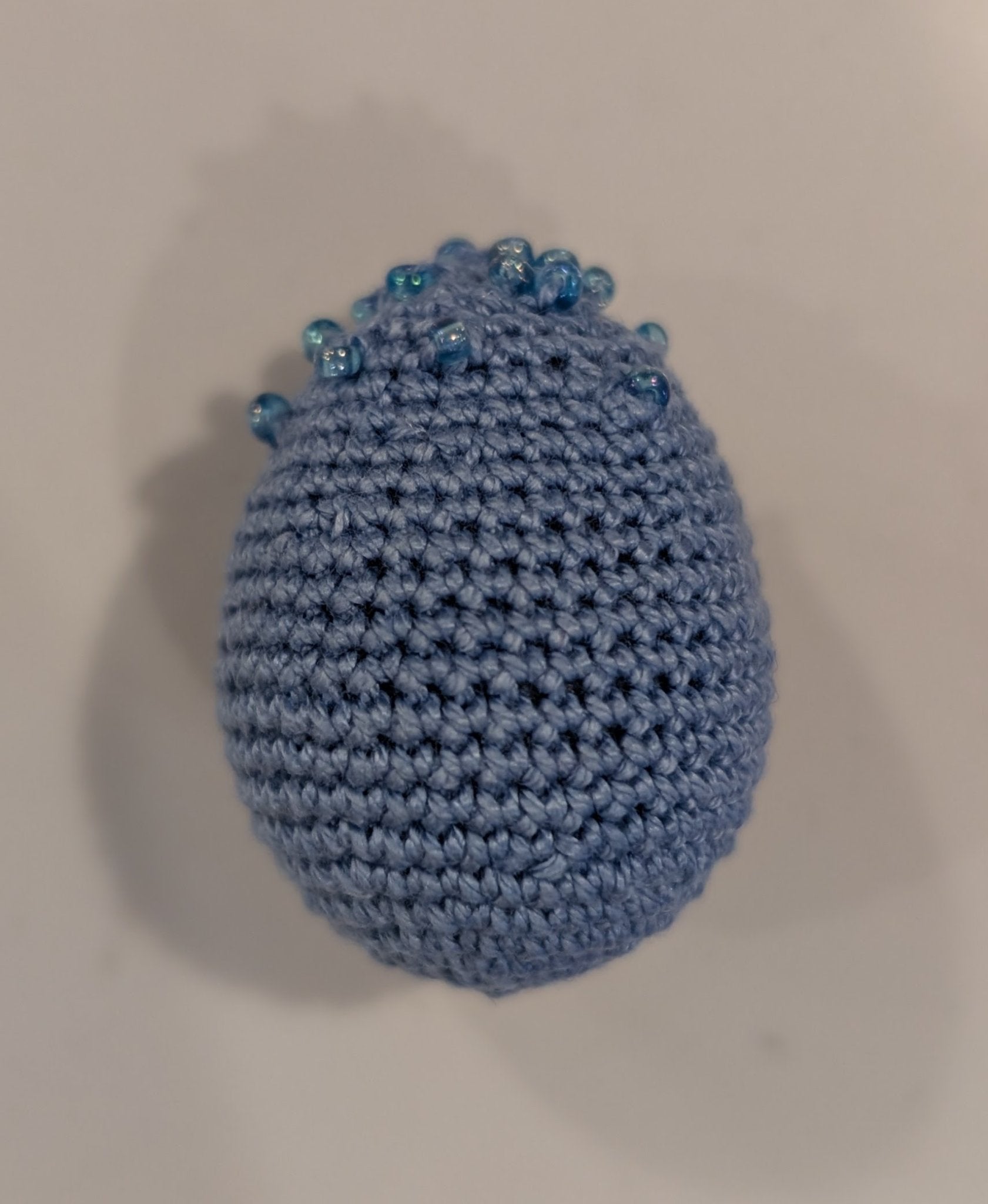 Crocheted Easter egg with beads