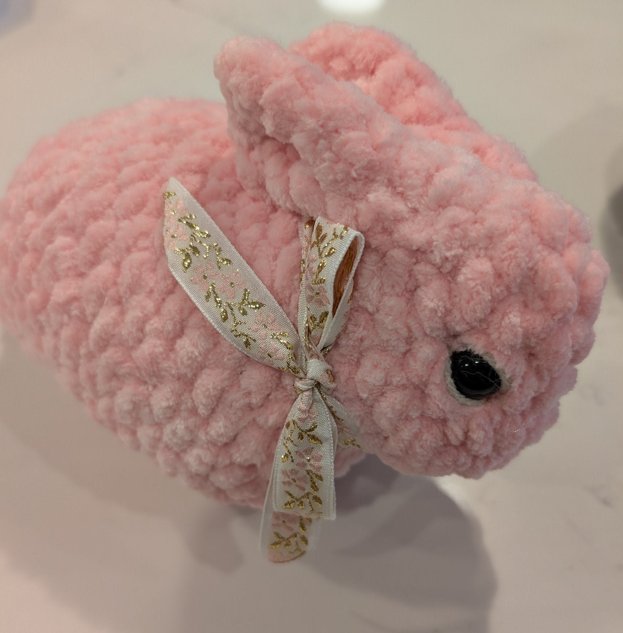 Plush pink bunny